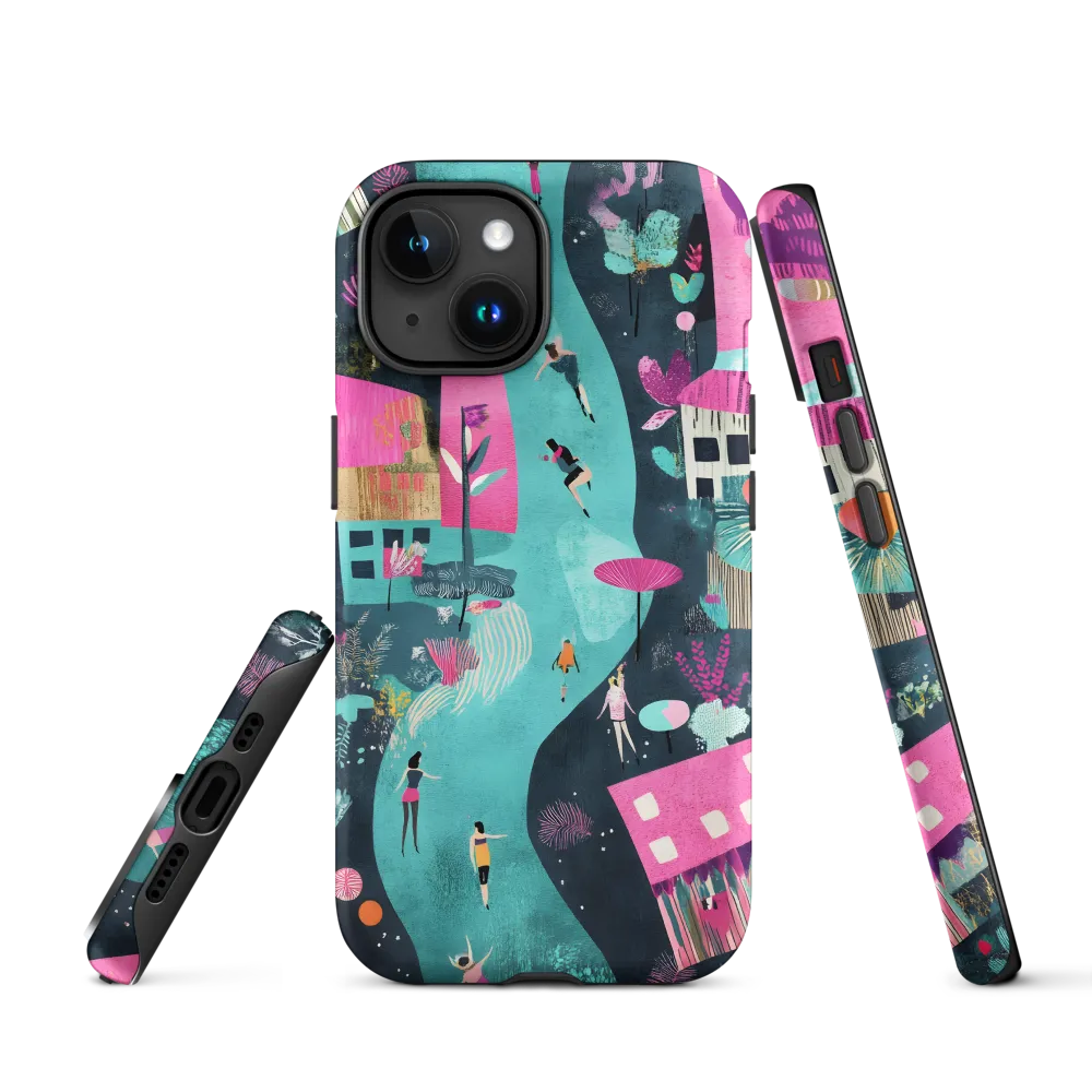 Whimsical Journey Through a Vibrant Landscape | Phone Case |  15 | Tough Case | Matte