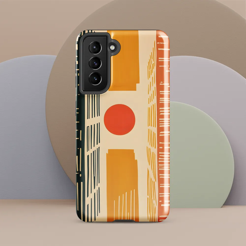 Urban Harmony: A Geometric Sunrise