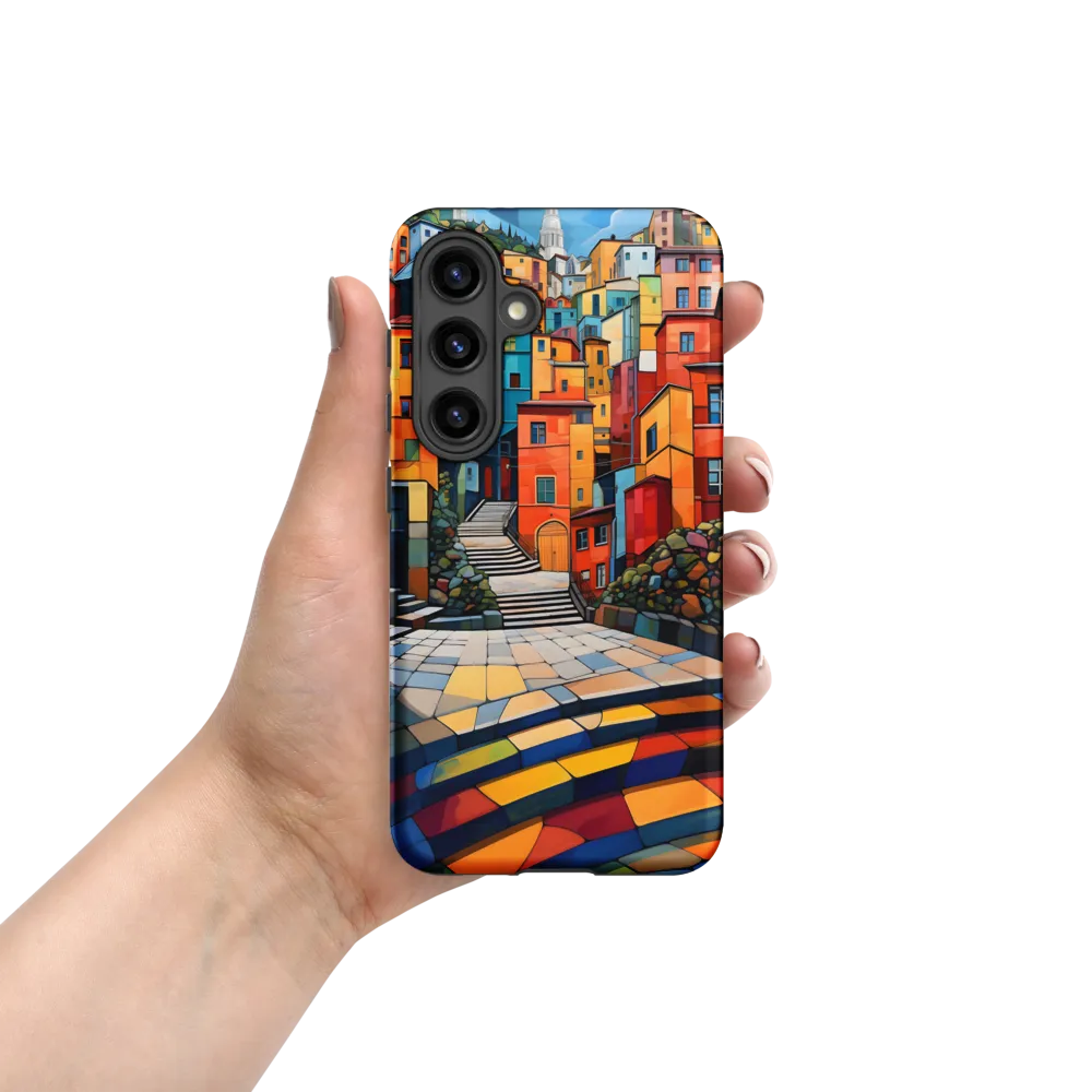 Vibrant Village: A Cubist Journey