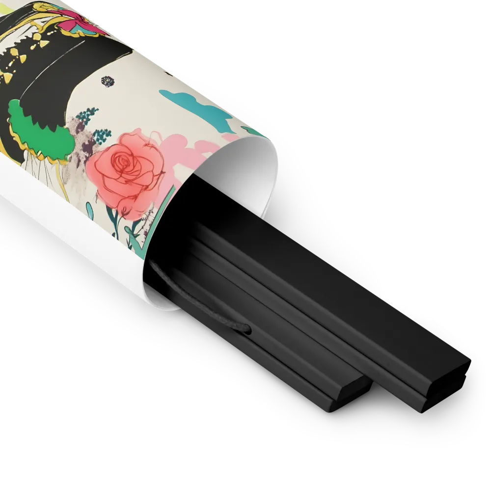 Whimsical Garden Reverie | Poster With Black Wood Hanger | 8″×10″
