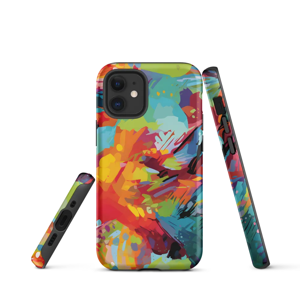 Colorful Lizard: An Abstract Adventure | Phone Case |  12 mini | Tough Case | Matte