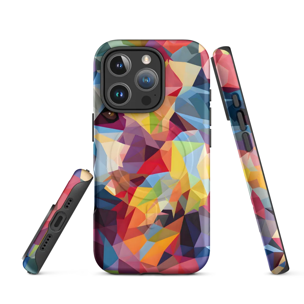 Playful Geometry: The Bear's Face | Phone Case |  16 Pro | MagSafe® Tough Case | Matte