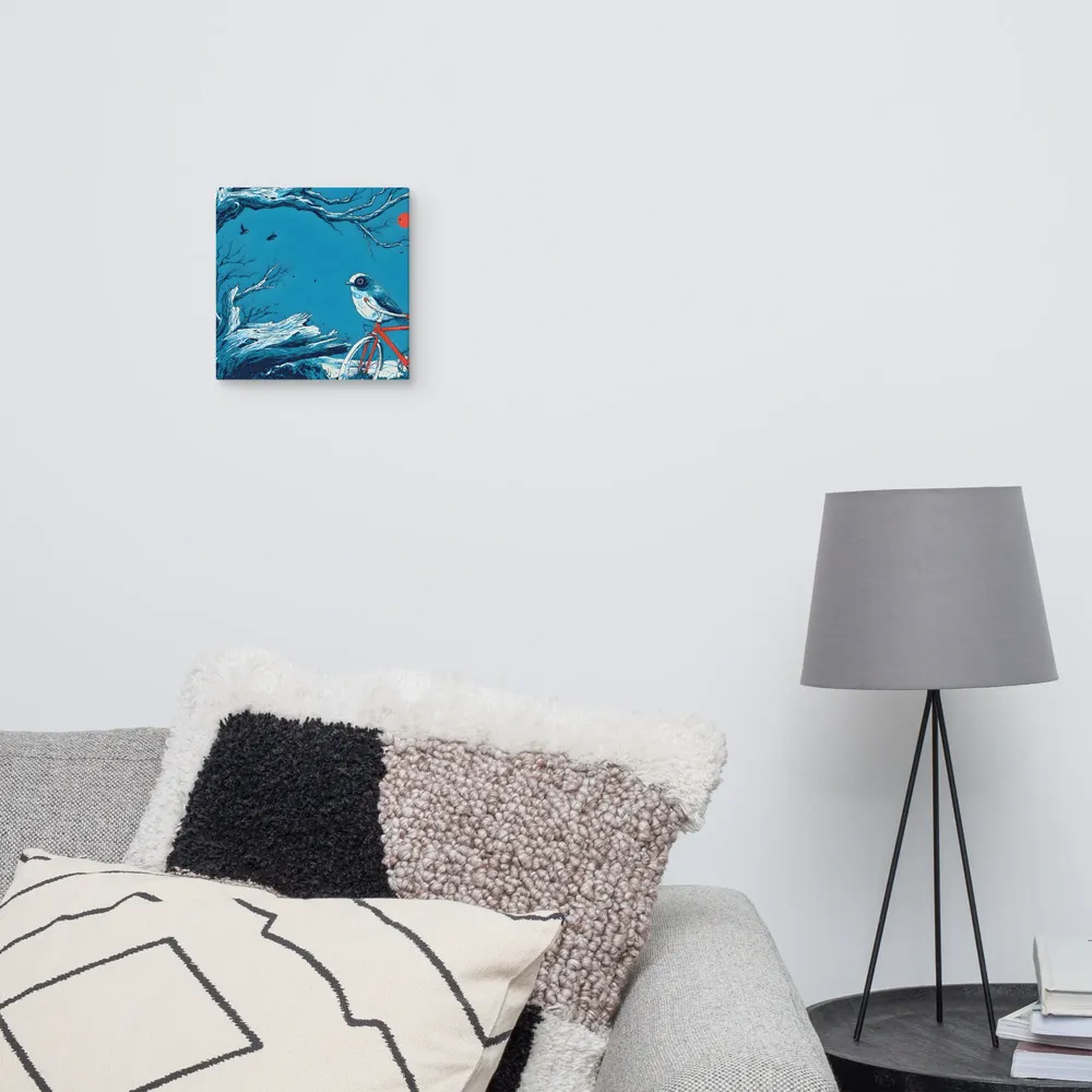 Songbird on a Bicycle 
 Canvas | 10″x 10″