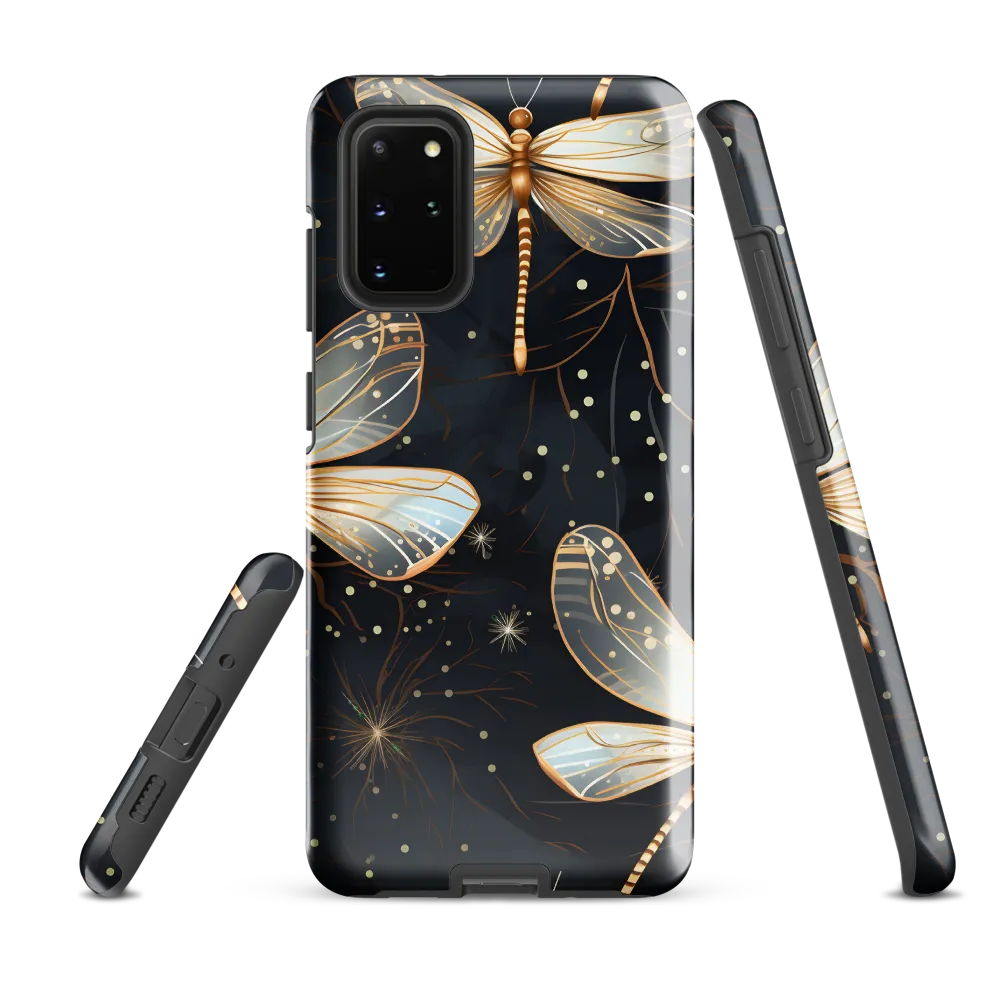 Ethereal Dance: Dragonflies in a Midnight Garden