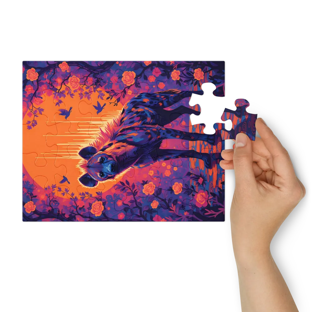 Neon Hyena 
 Jigsaw Puzzle in Tin Box
