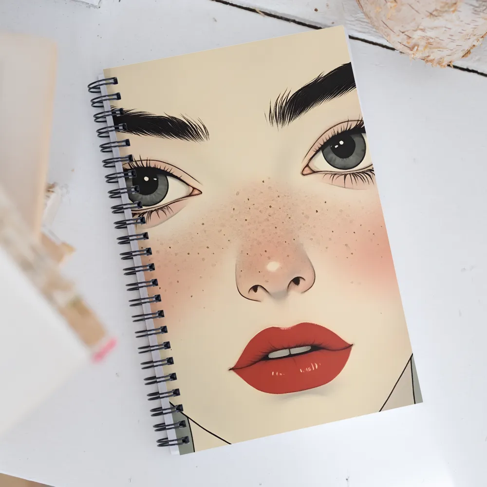 Serenity Captured: A Modern Portrait | Spiral Notebook