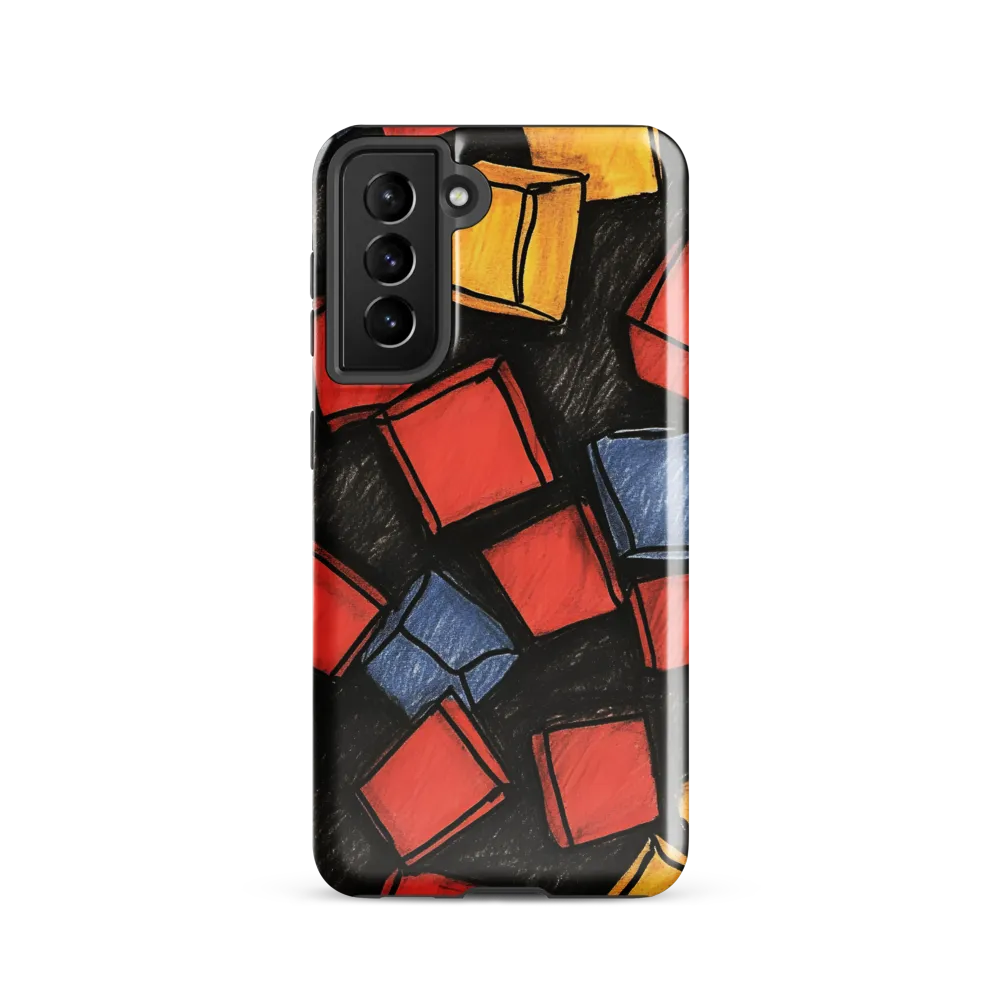 Vibrant Geometry in Motion | Phone Case |  S21 | Tough Case | Glossy