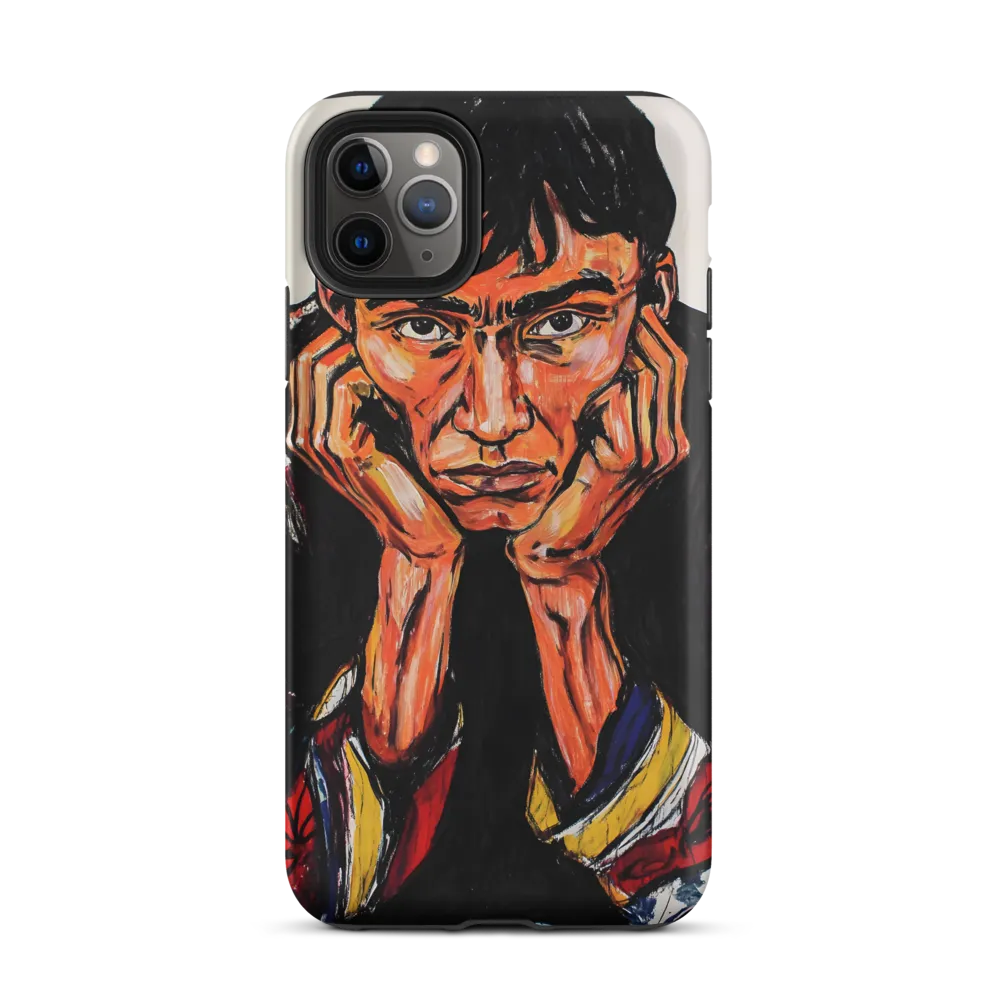 Contemplative Intensity: An Expressionist Portrait