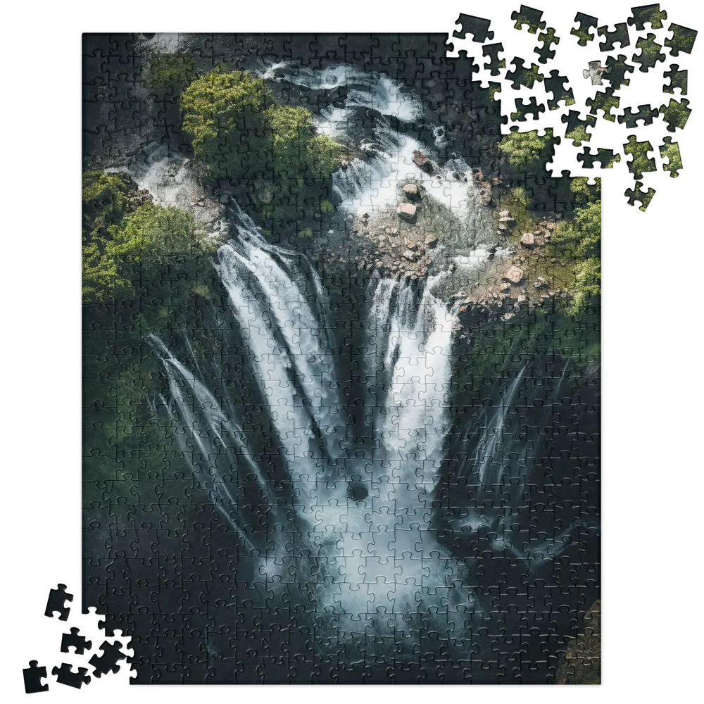 Nature's Power: The Cascading Waterfall | Jigsaw Puzzle | 520 pieces