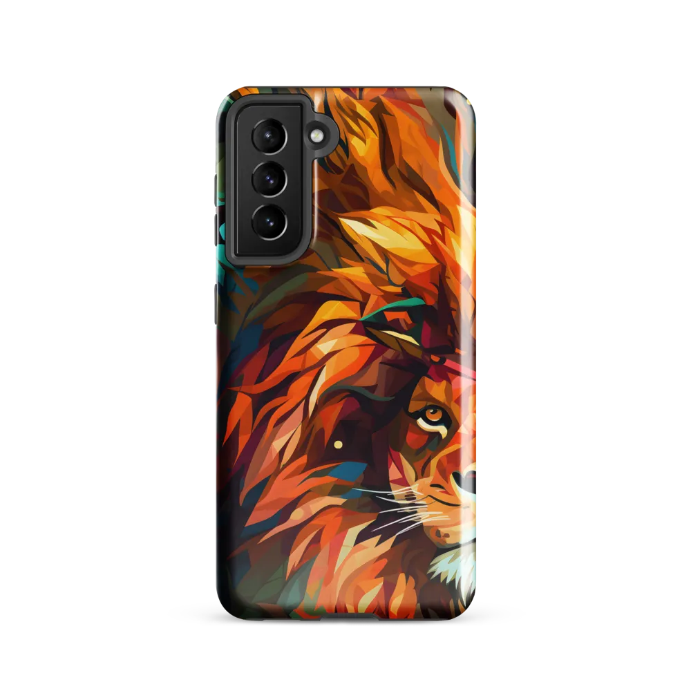Majestic Gaze: The Polygonal Lion