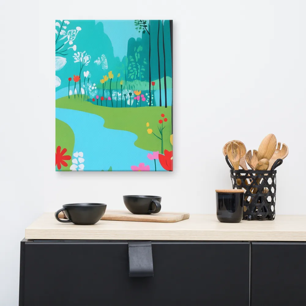 Whispers of Spring: A Colorful Retreat | Canvas | 16″×20″