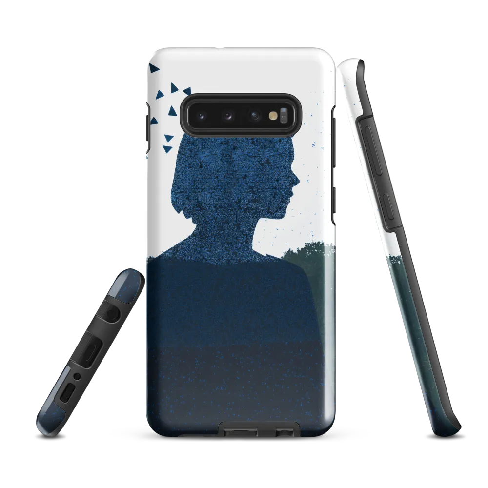 Blue Contemplation | Phone Case |  S10 Plus | Tough Case | Glossy