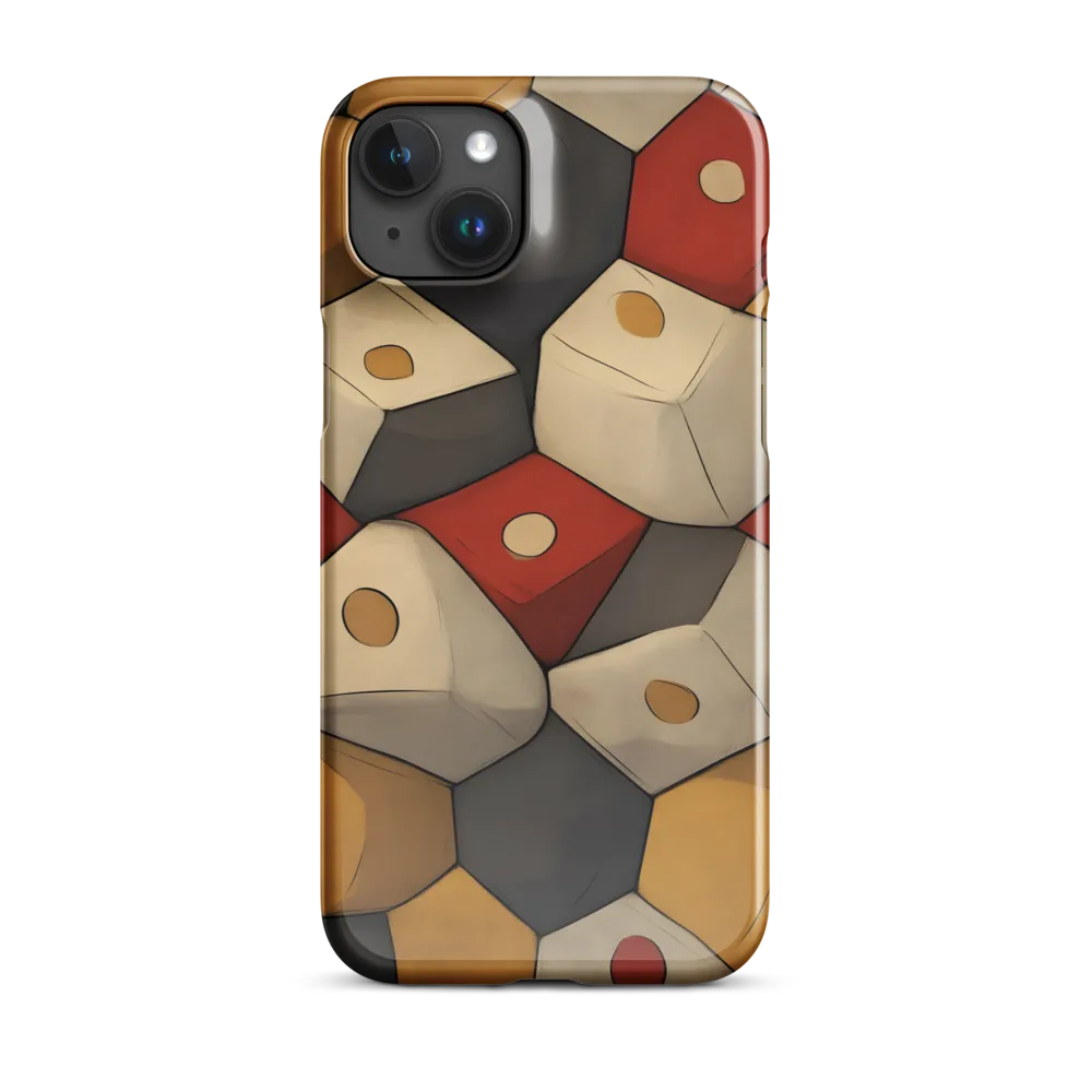 Interlocking Hexagons: An Abstract Dance of Color | Phone Case |  15 Plus | Snap Case | Glossy