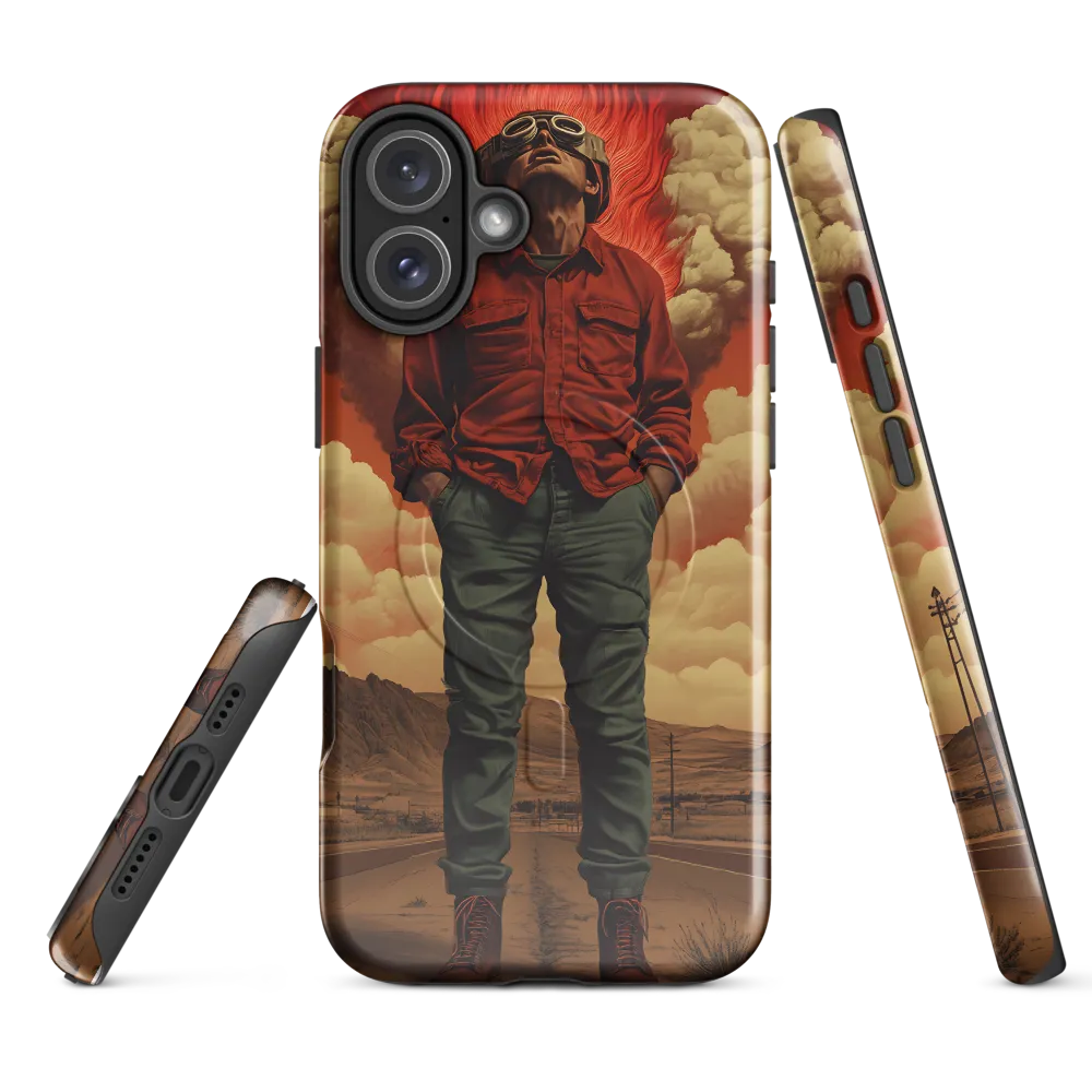 Defiant Spirit in a Surreal Landscape | Phone Case |  16 Plus | MagSafe® Tough Case | Glossy