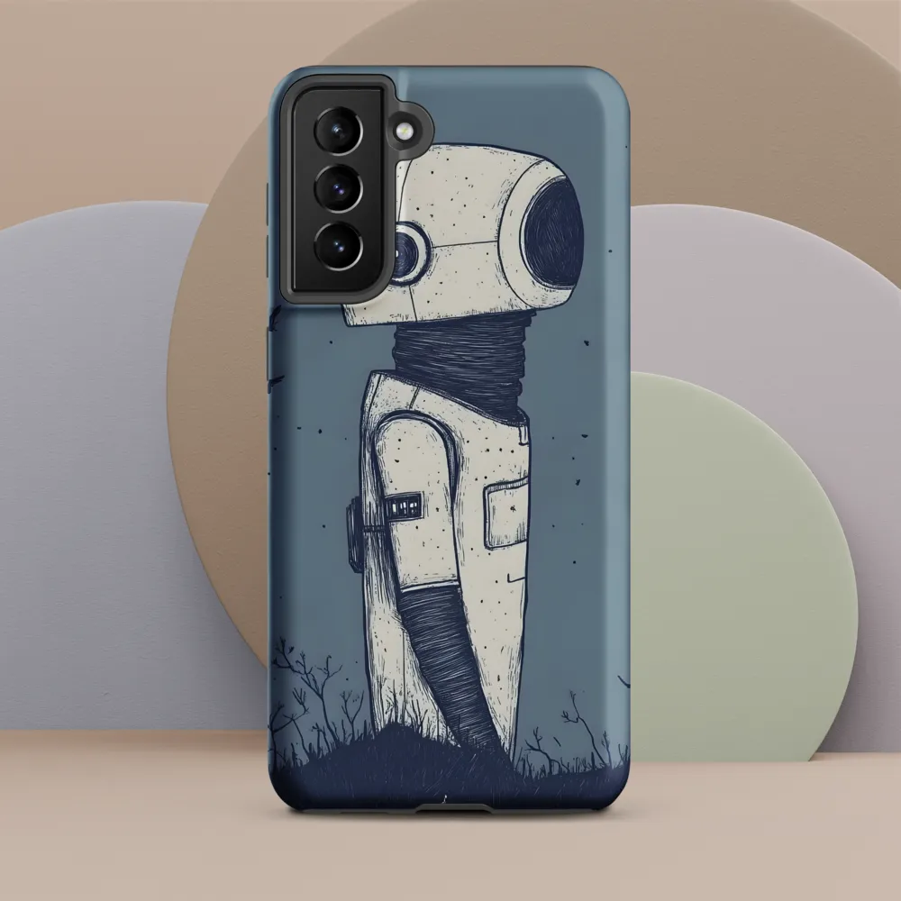 Contemplative Robot in a Barren Landscape | Phone Case |  S21 Plus | Tough Case | Matte