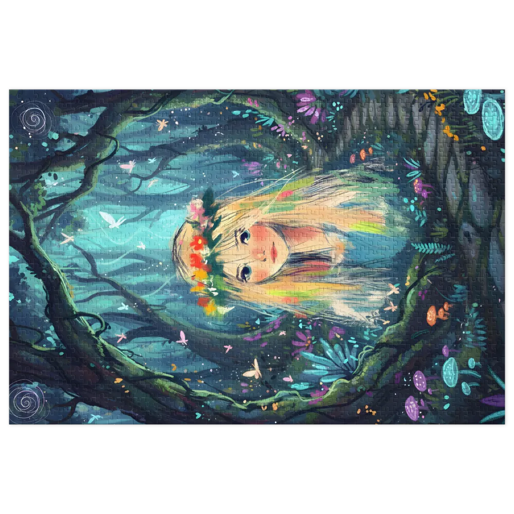 Forest Maiden 
 Jigsaw Puzzle in Tin Box
