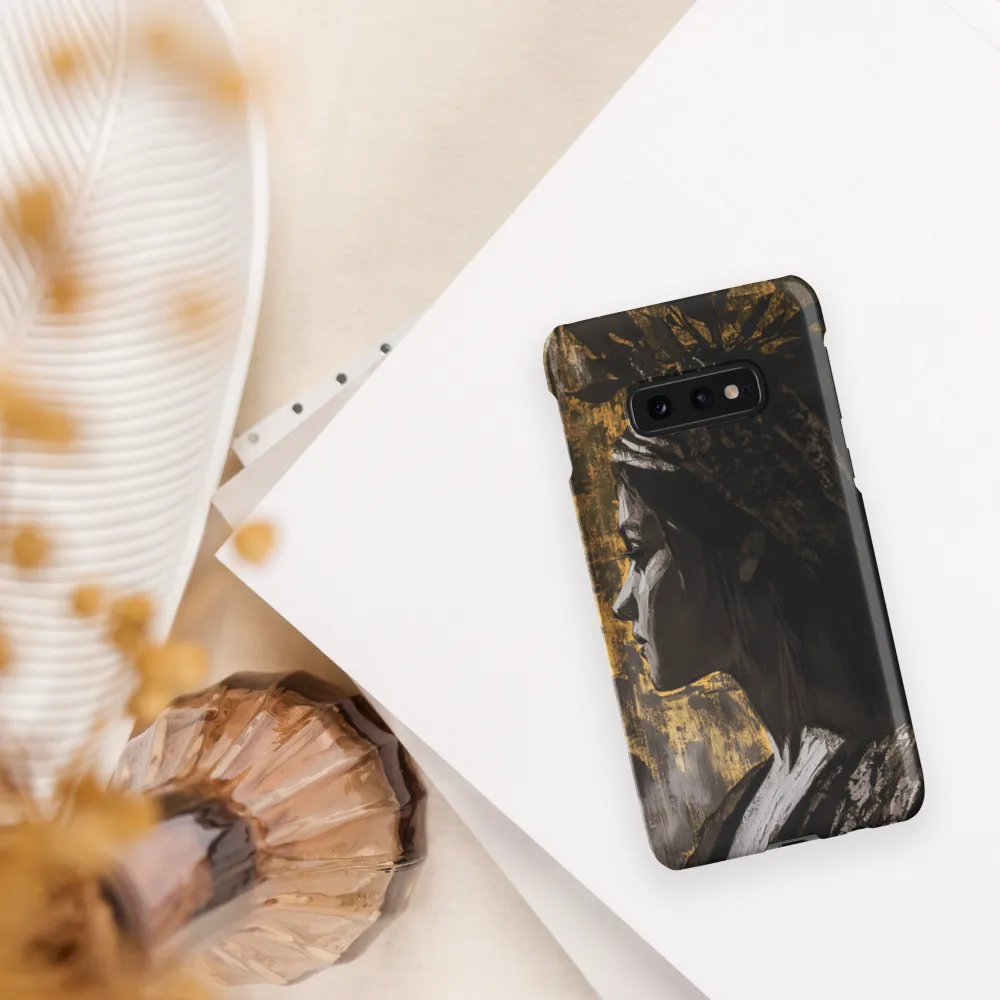 Golden Elegance: A Modern Profile Portrait