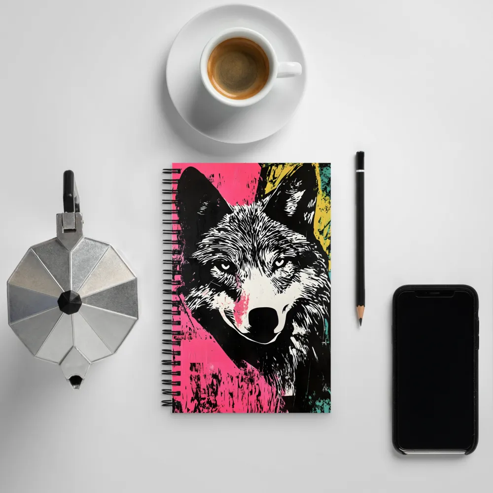 Intense Gaze of the Wolf | Spiral Notebook