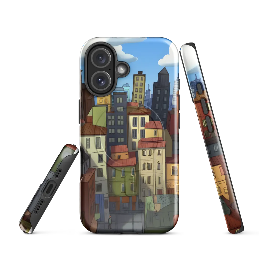 Urban Symphony: A Colorful Cityscape | Phone Case |  16 | MagSafe® Tough Case | Glossy