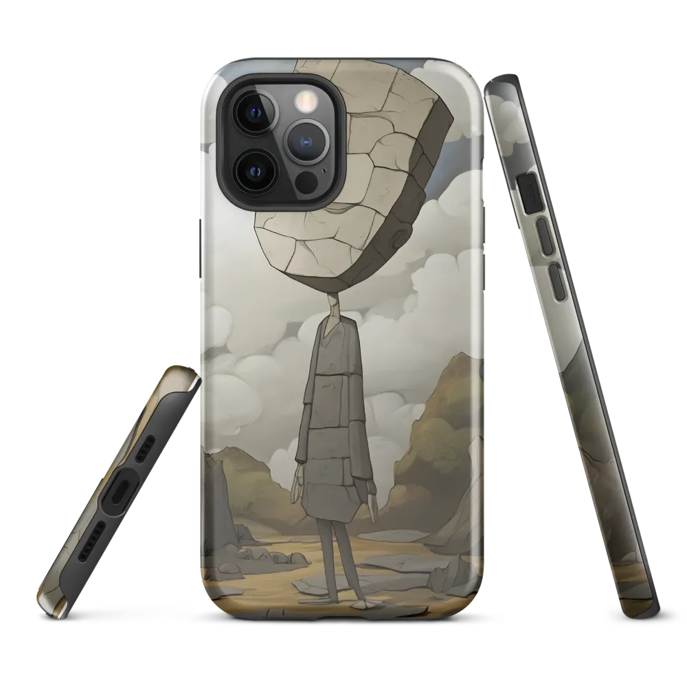Whimsical Stone Figure in a Rocky Landscape | Phone Case |  12 Pro Max | Tough Case | Glossy