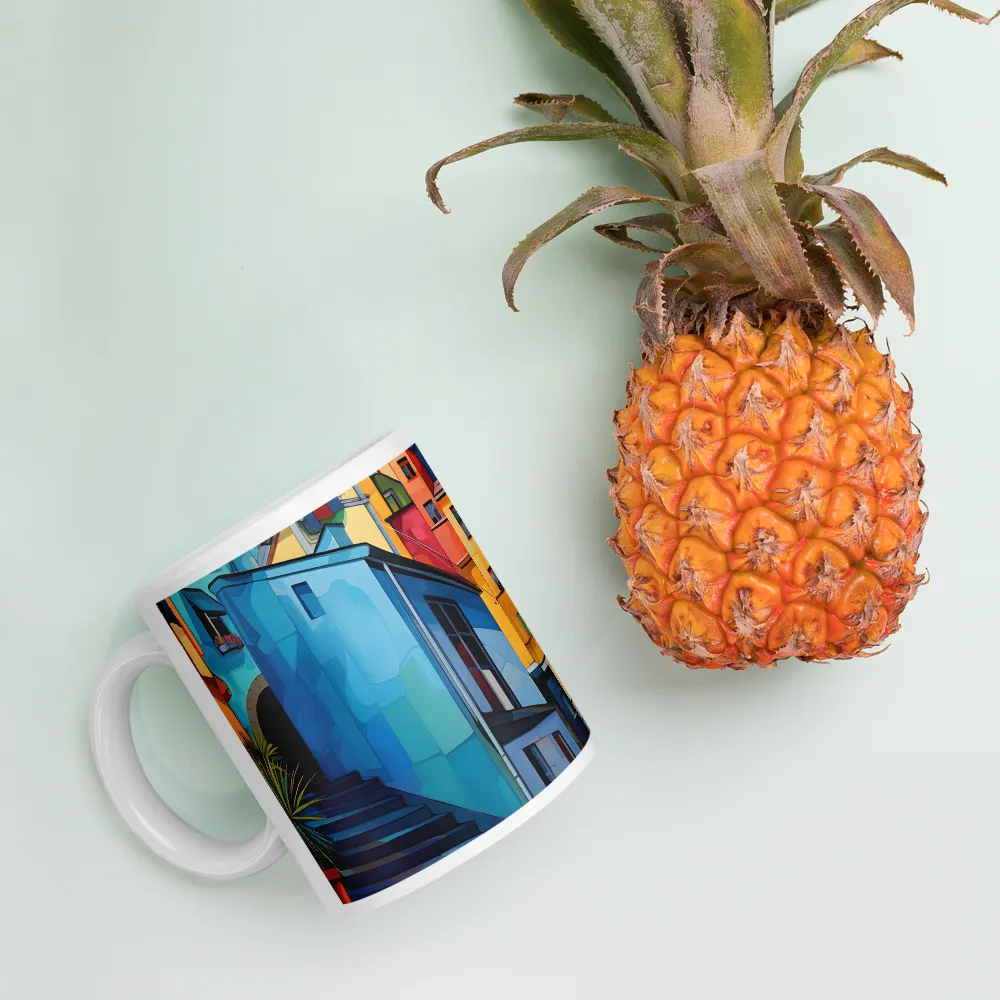 Vibrant Village: A Cubist Journey | Mugs | Multiple Sizes & Colors