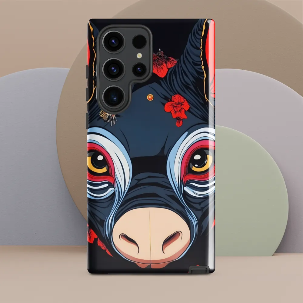 Mystical Bull with Floral Motifs
