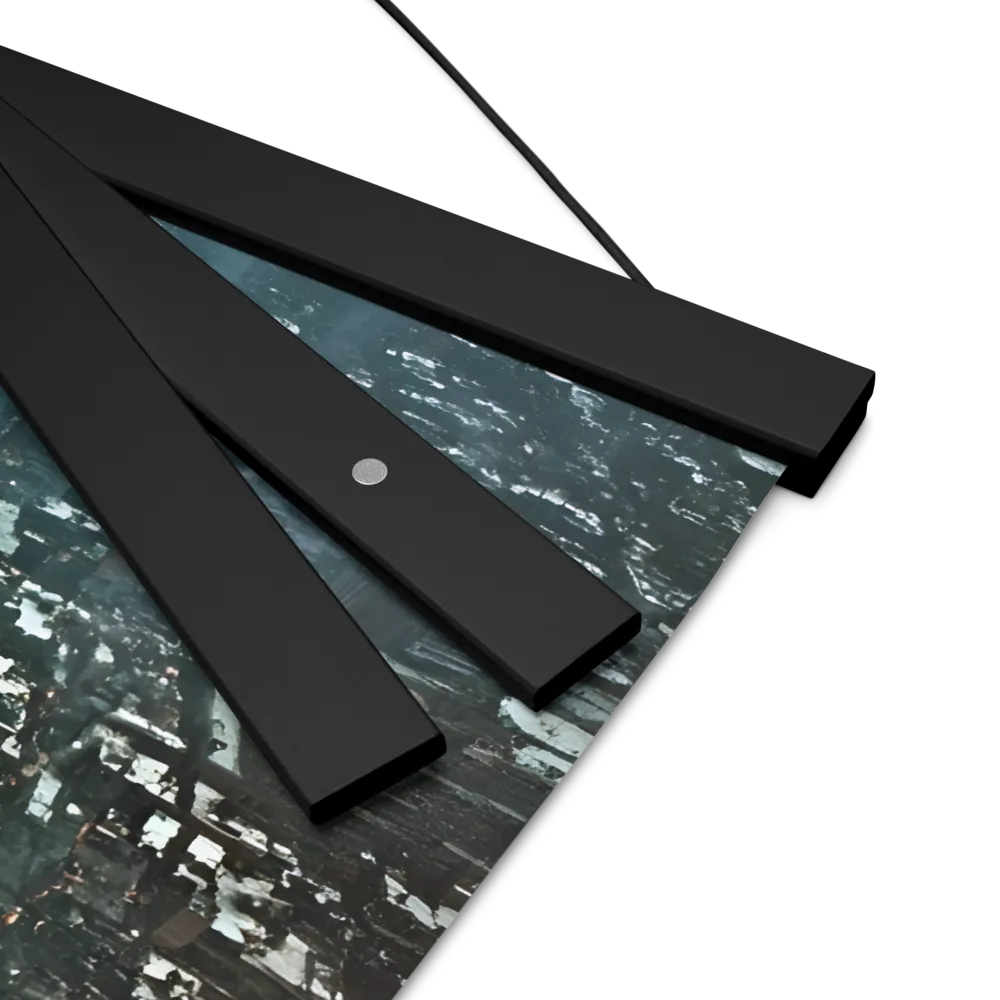 Aerial Symphony of Urban Life | Poster With Black Wood Hanger | 16″×16″