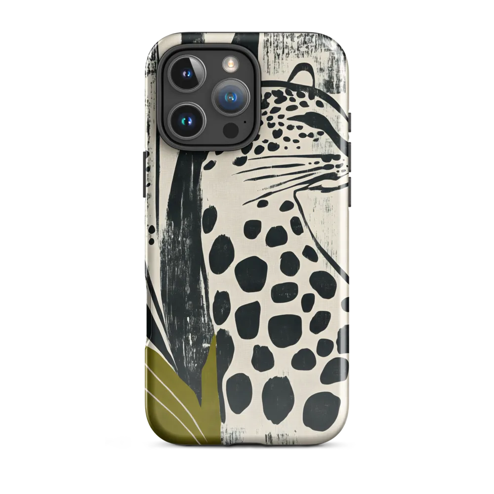 Leopard in Silhouette: A Modern Appeal | Phone Case |  16 Pro Max | Tough Case | Glossy