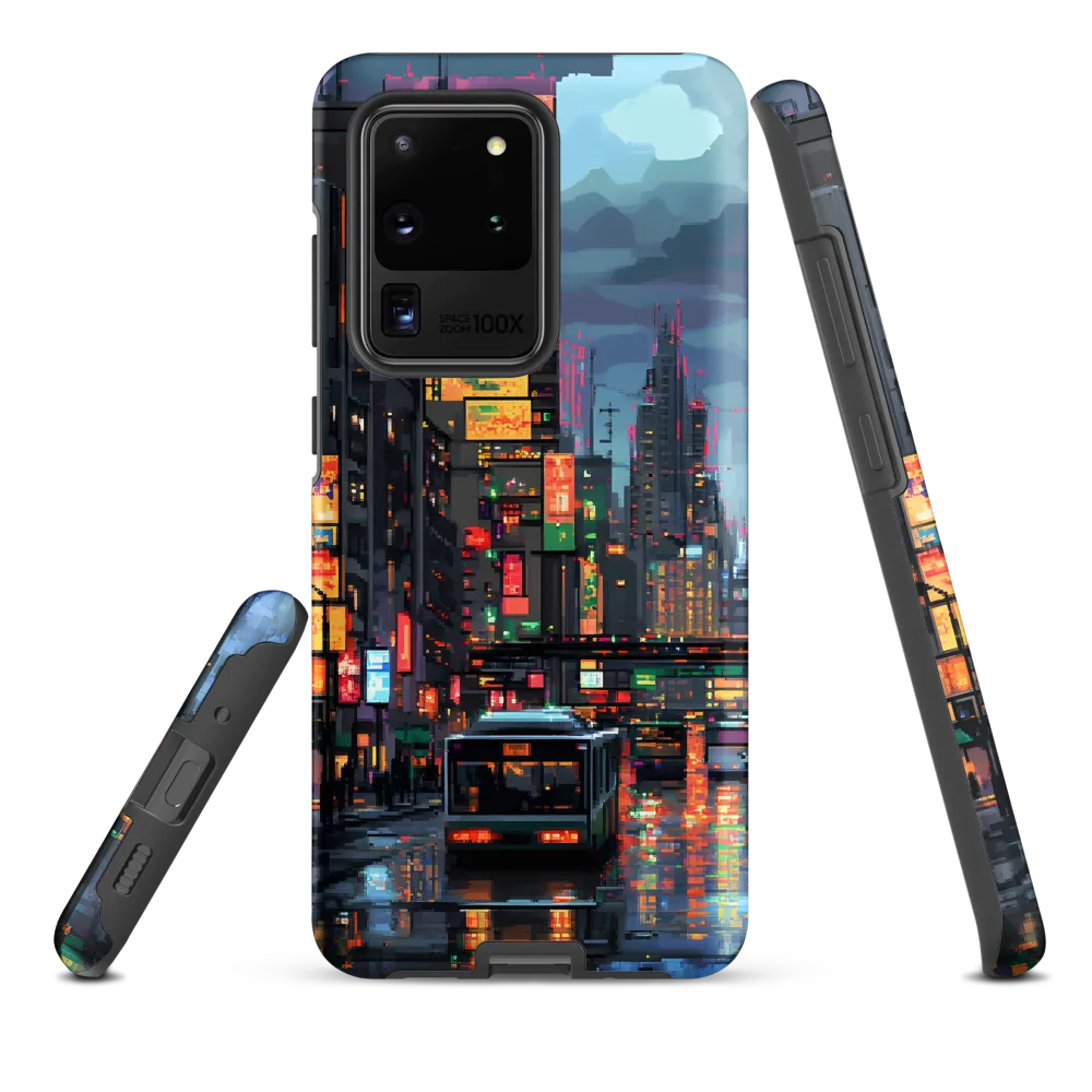 Neon Dreams: A Pixelated Urban Night