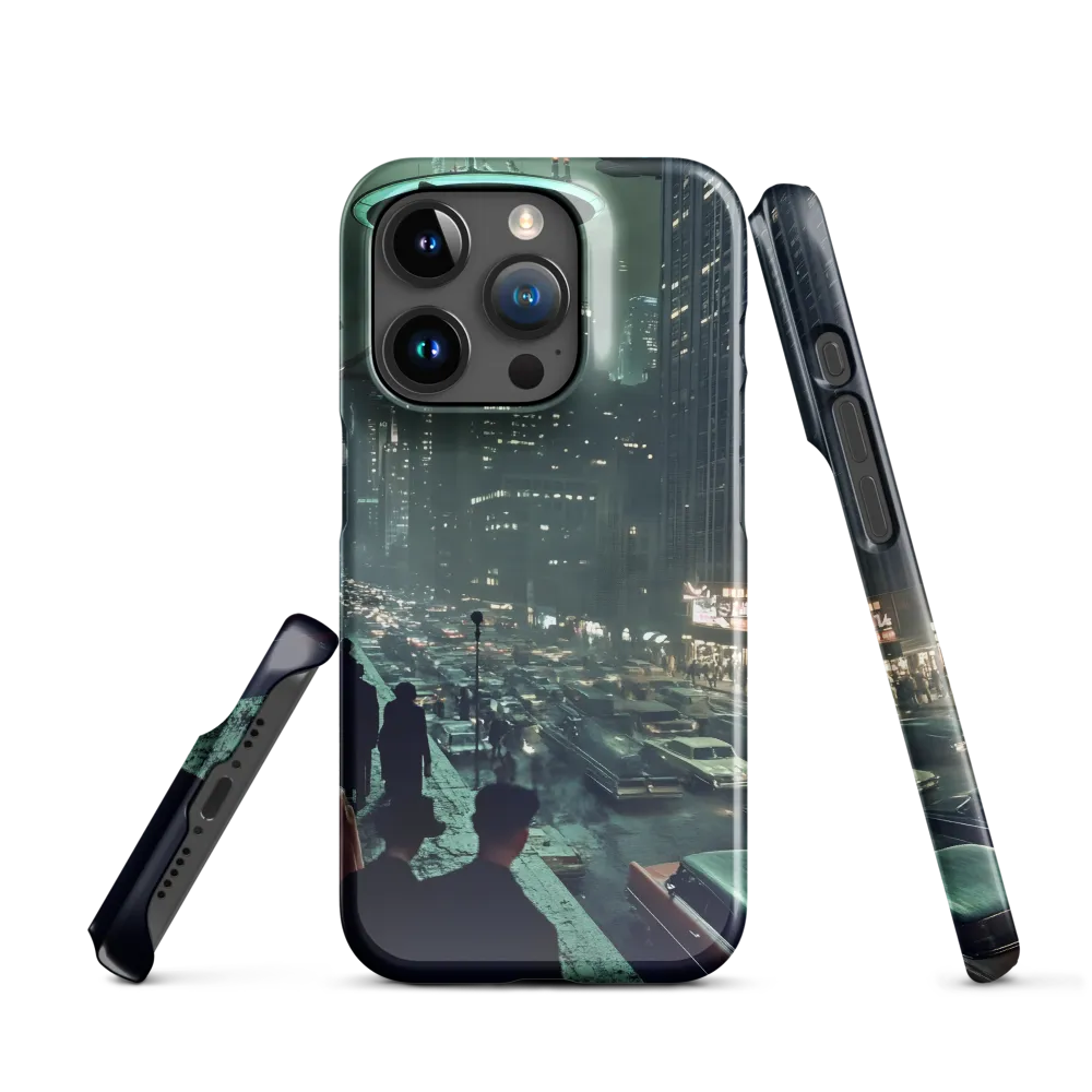 Mysterious Encounters in a Neon City | Phone Case |  15 Pro | Snap Case | Glossy