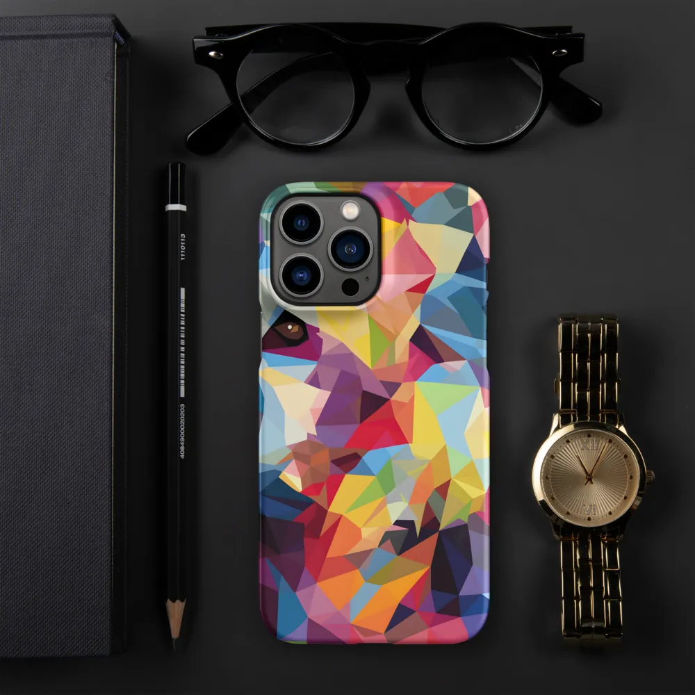 Playful Geometry: The Bear's Face | Phone Case |  13 Pro Max | Snap Case | Matte