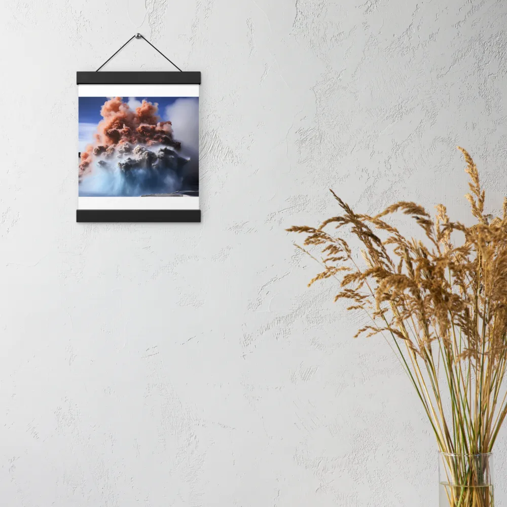Eruption of Elements | Poster With Black Wood Hanger | 8″×10″