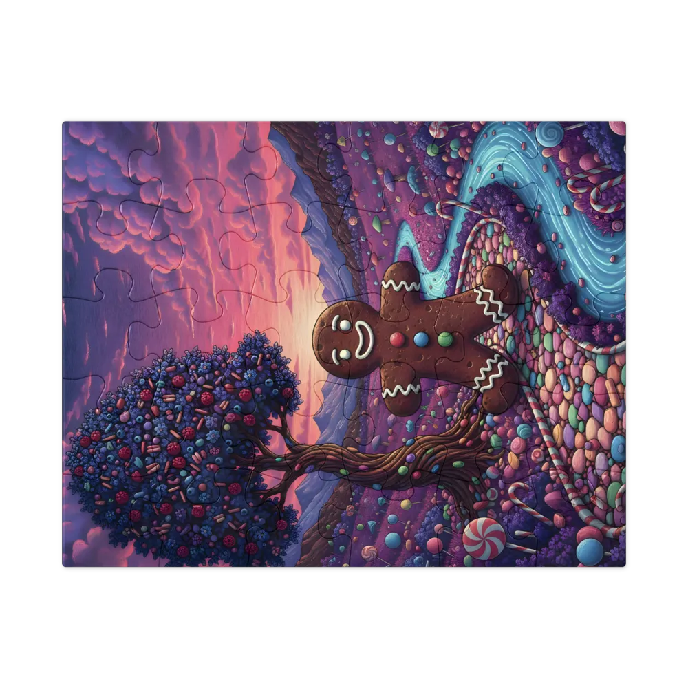 Gingerbread Dreamscape 
 Jigsaw Puzzle in Tin Box