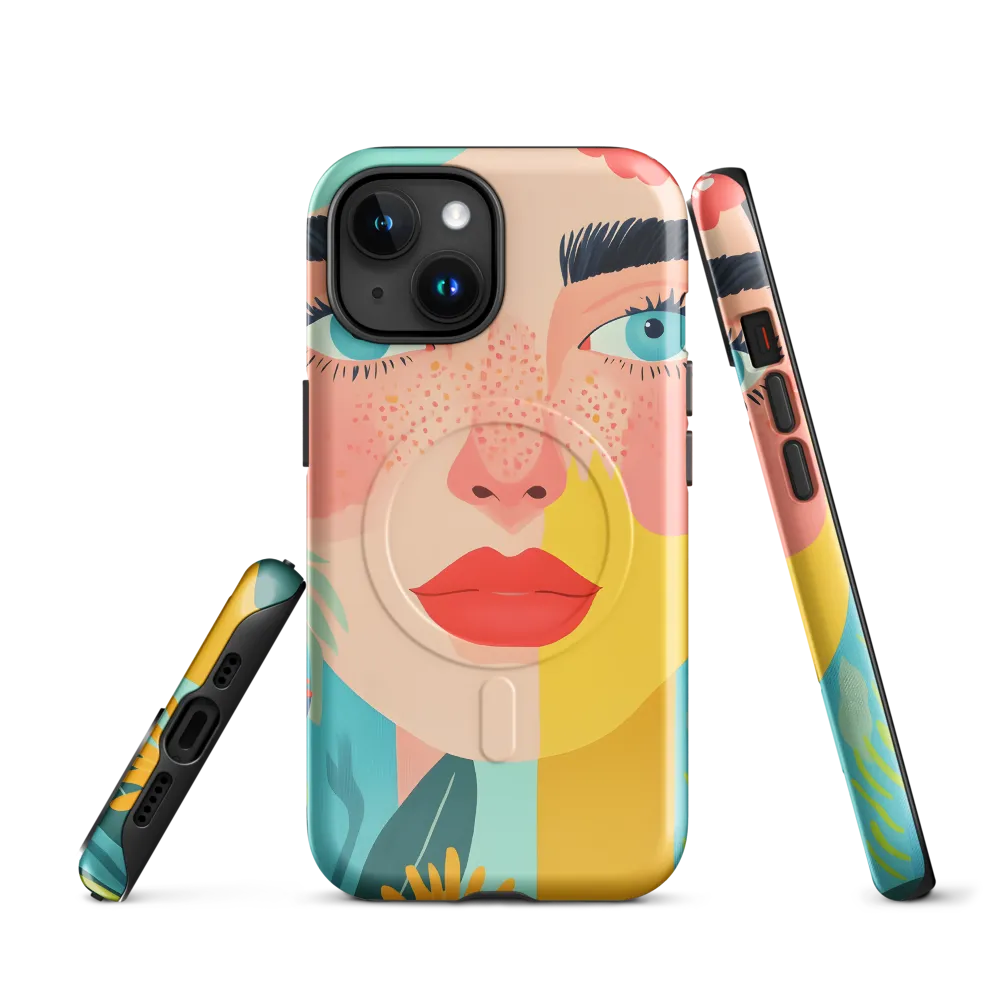 Floral Serenity: A Modern Portrait
