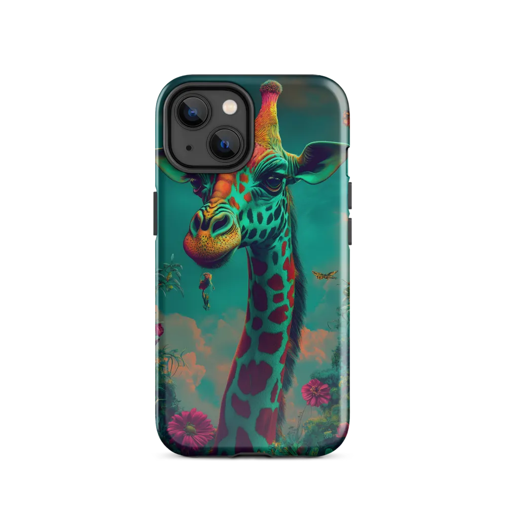 Whimsical Giraffe Among Blossoms | Phone Case |  14 | Tough Case | Glossy