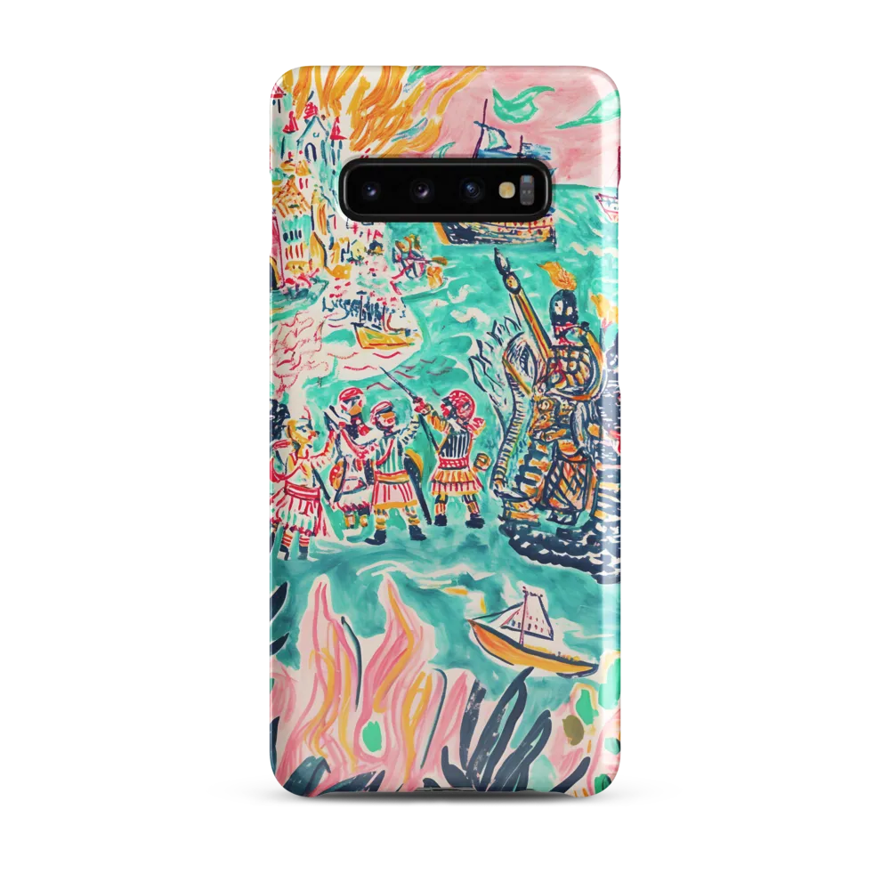 Battle on the Fiery Sea | Phone Case |  S10 Plus | Snap Case | Glossy