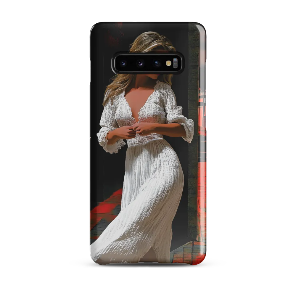 Elegance in White | Phone Case |  S10 Plus | Snap Case | Glossy