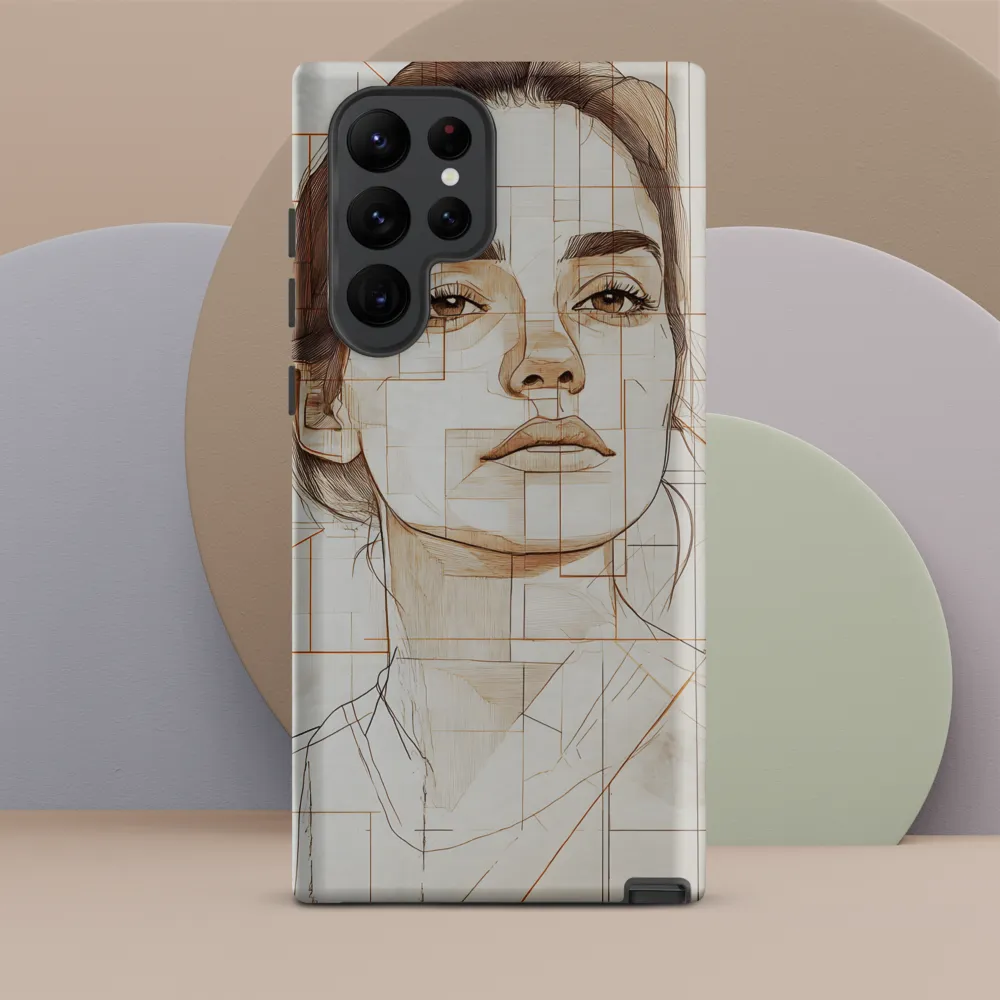 Geometric Serenity: A Minimalist Portrait