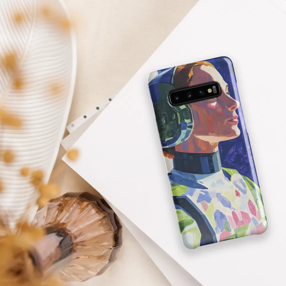 Beyond the Stars: A Contemplative Astronaut | Phone Case |  S10 Plus | Snap Case | Glossy