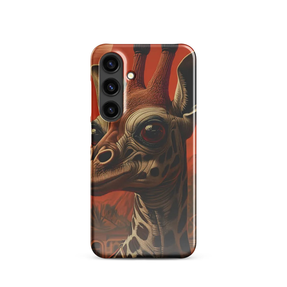 Whimsical Giraffe in an Orange Dreamscape
