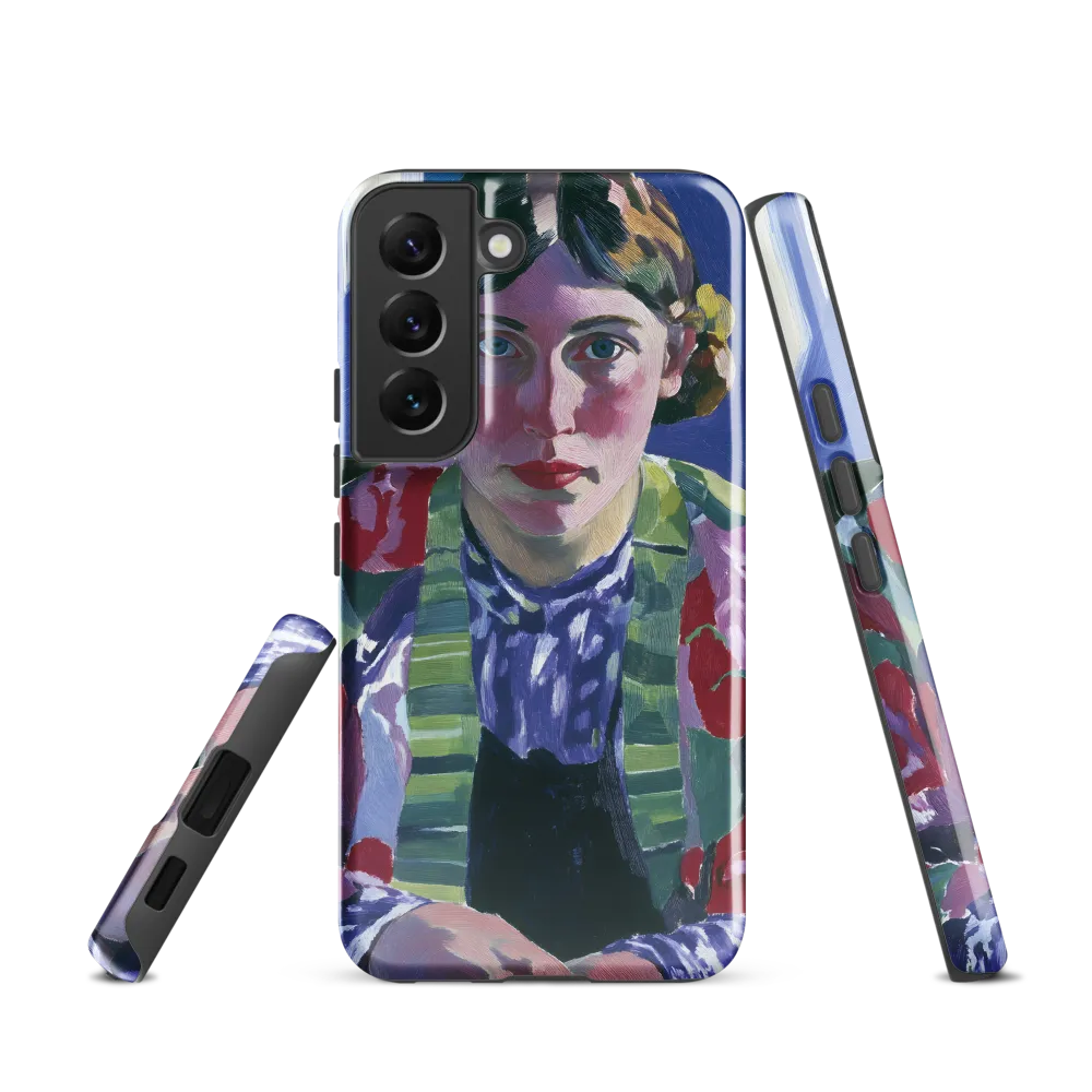 Vibrant Gaze: A Modernist Portrait