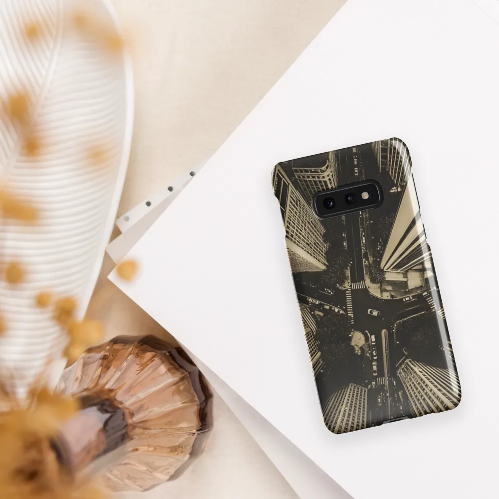 Urban Symphony: Aerial Perspective of City Life | Phone Case |  S10e | Snap Case | Glossy