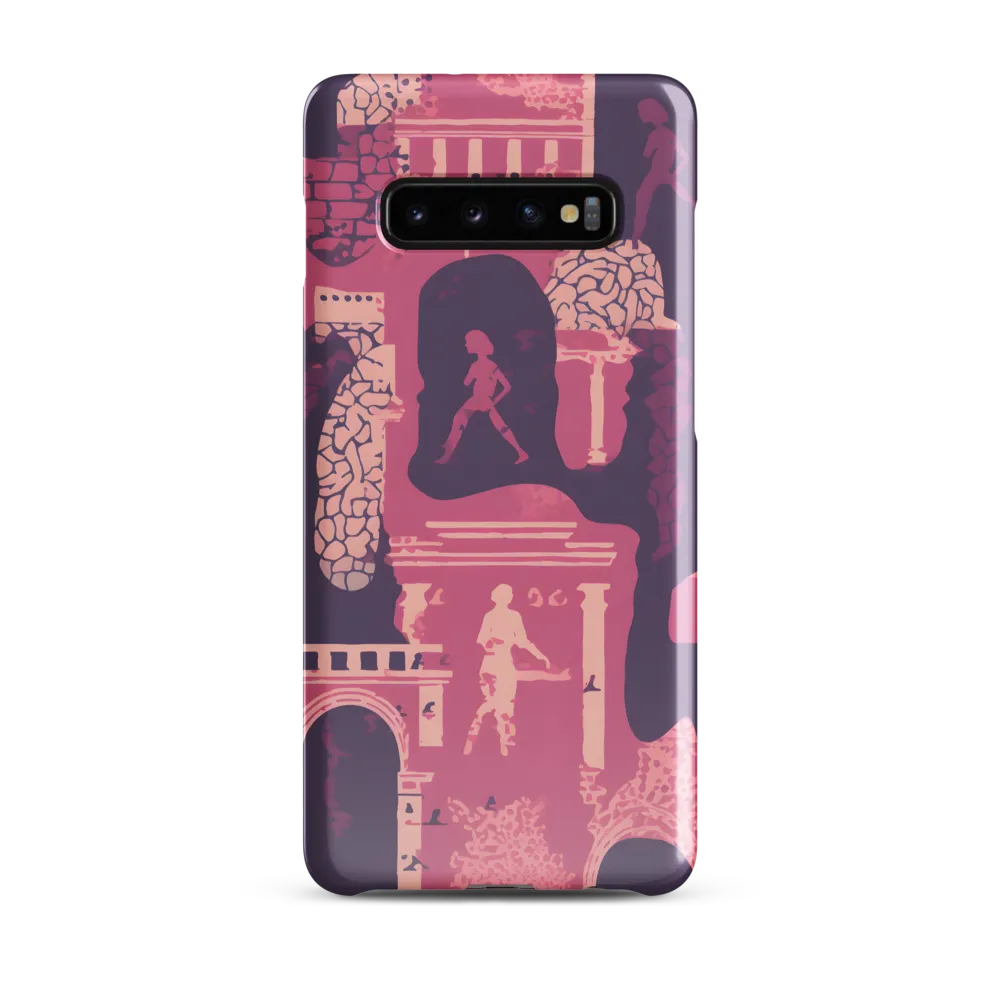 Whimsical Interplay of Figures and Architecture | Phone Case |  S10 Plus | Snap Case | Glossy