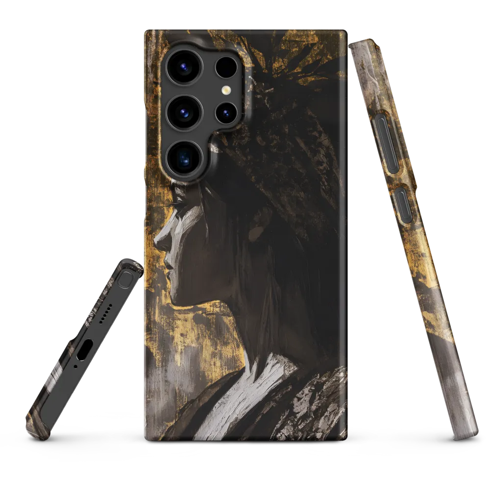 Golden Elegance: A Modern Profile Portrait