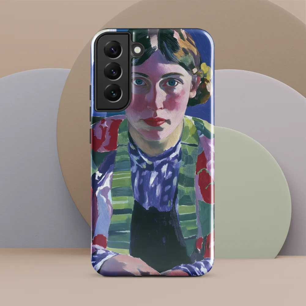 Vibrant Gaze: A Modernist Portrait