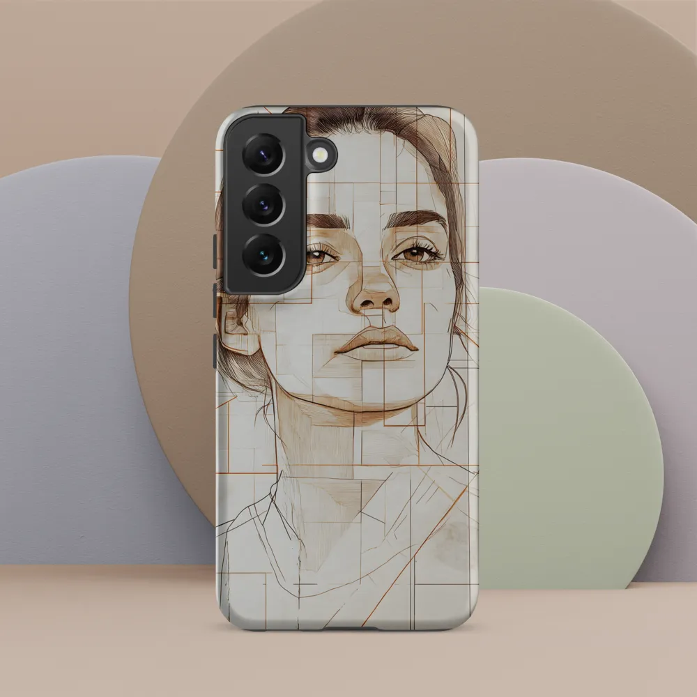 Geometric Serenity: A Minimalist Portrait