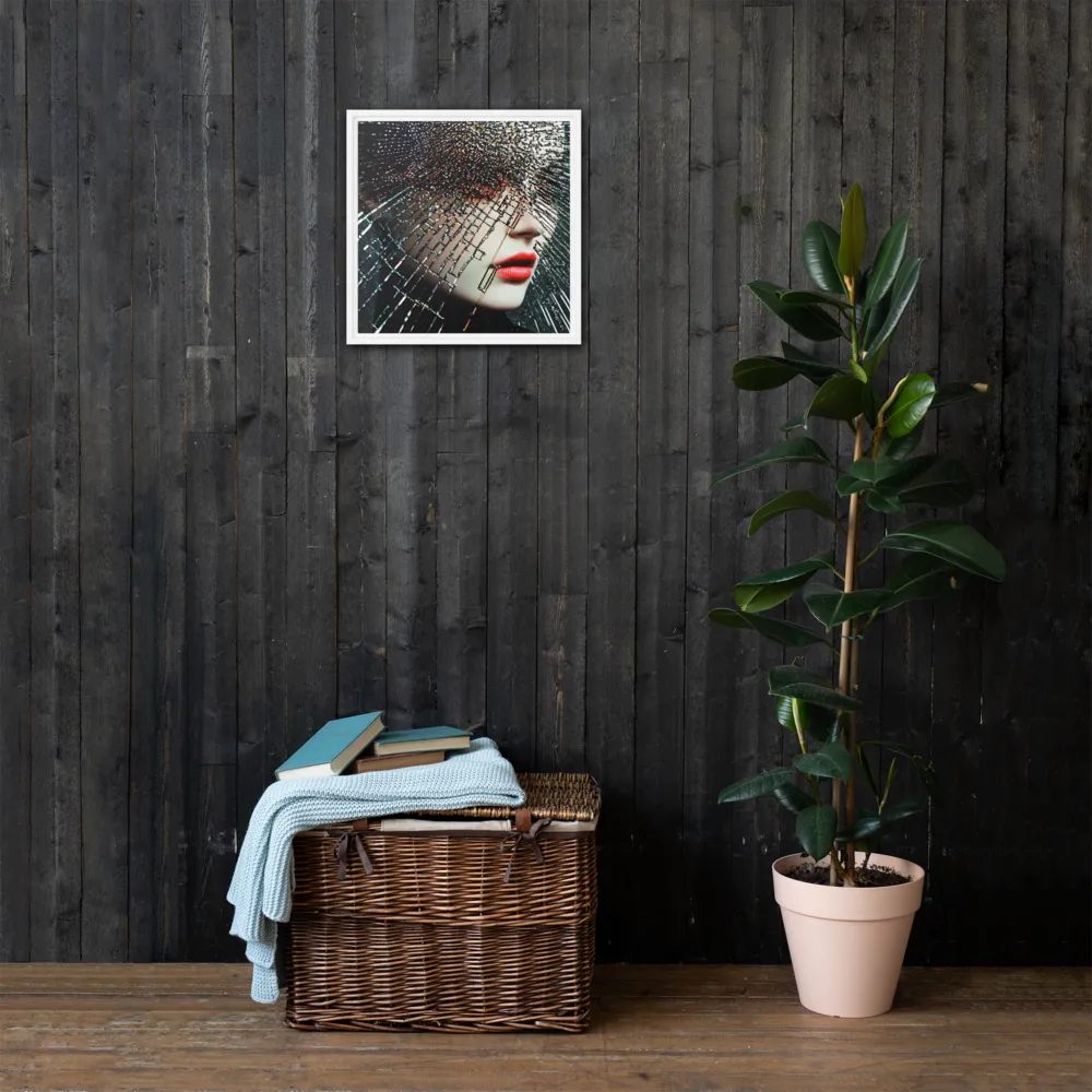 Fractured Identity | Canvas with White Frame | 16″×16″