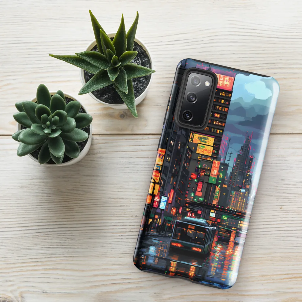 Neon Dreams: A Pixelated Urban Night
