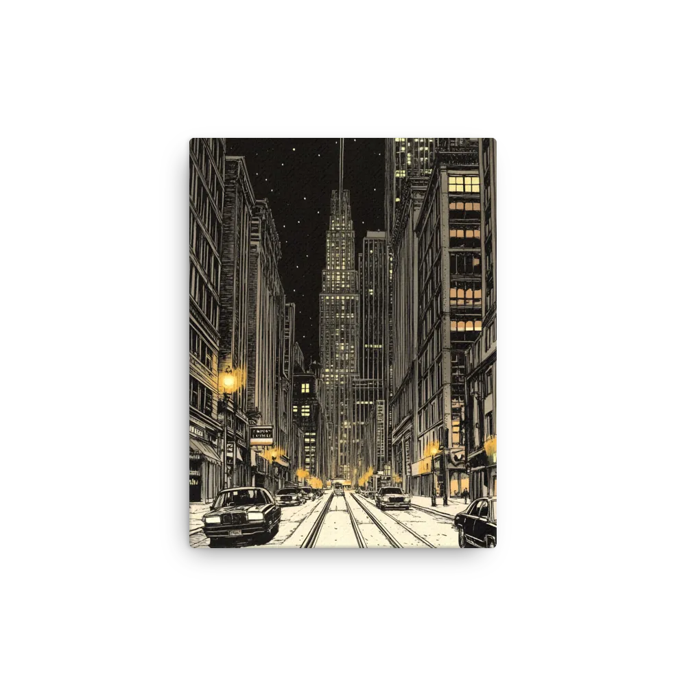 Whispers of the Night City | Thin Canvas | 9″×12″