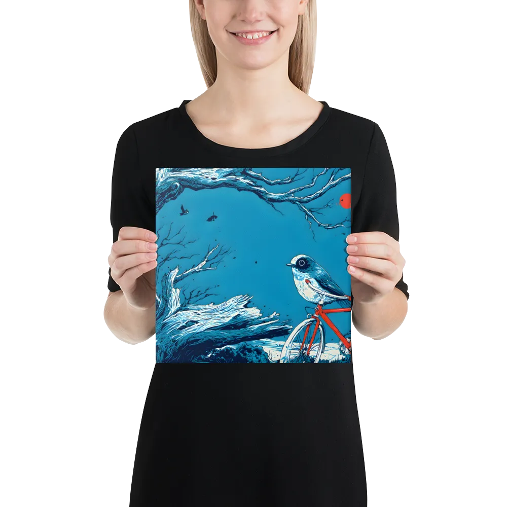 Songbird on a Bicycle 
 Canvas | 10″x 10″